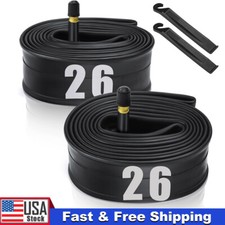 2 Pack 26" Inch Inner Bike Tube 26 x 2.125- 2.35 Bicycle Rubber Tire Interior US
