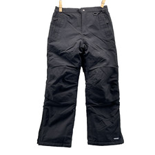 Lands End Snow Ski Pants Youth 12 Black Performance Snowboard Sportswear Winter