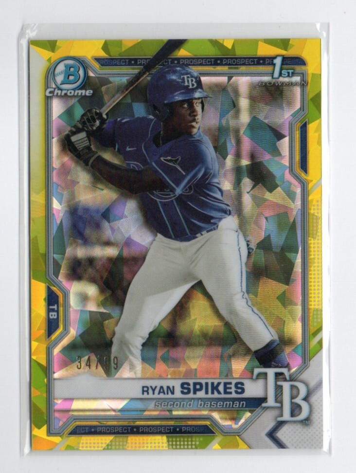 2021 Bowman Chrome Draft Sapphire Edition Yellow /99 Ryan Spikes #BDC-63