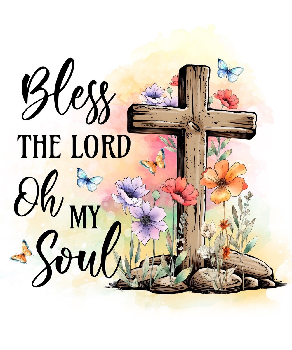 Bless The Lord My Soul Sticker Christian Verse Jesus God Bible