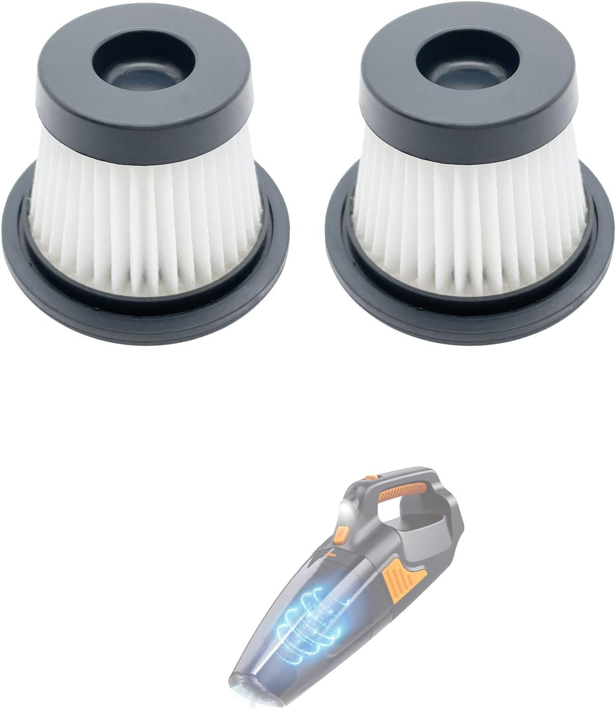 Handheld Vacuum Cleaner GV03 with 2-Pack Replacement Filters