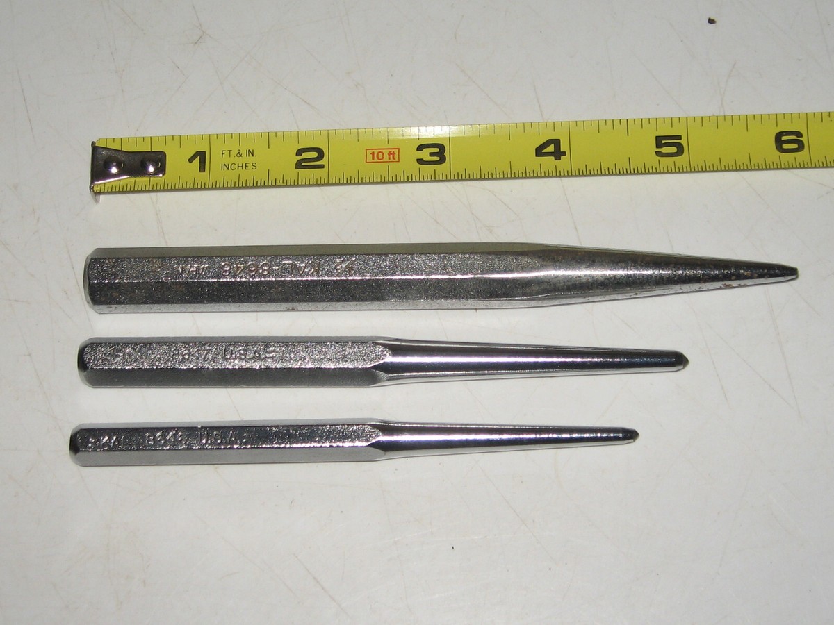 Three (3) piece Center Punch Set, 1/4