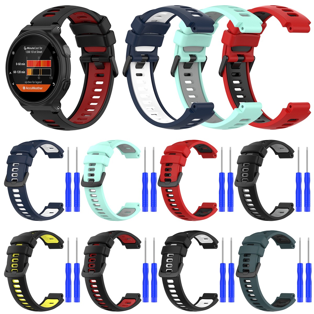 For Garmin Forerunner 220 235 630 735XT Watch Band Silicone