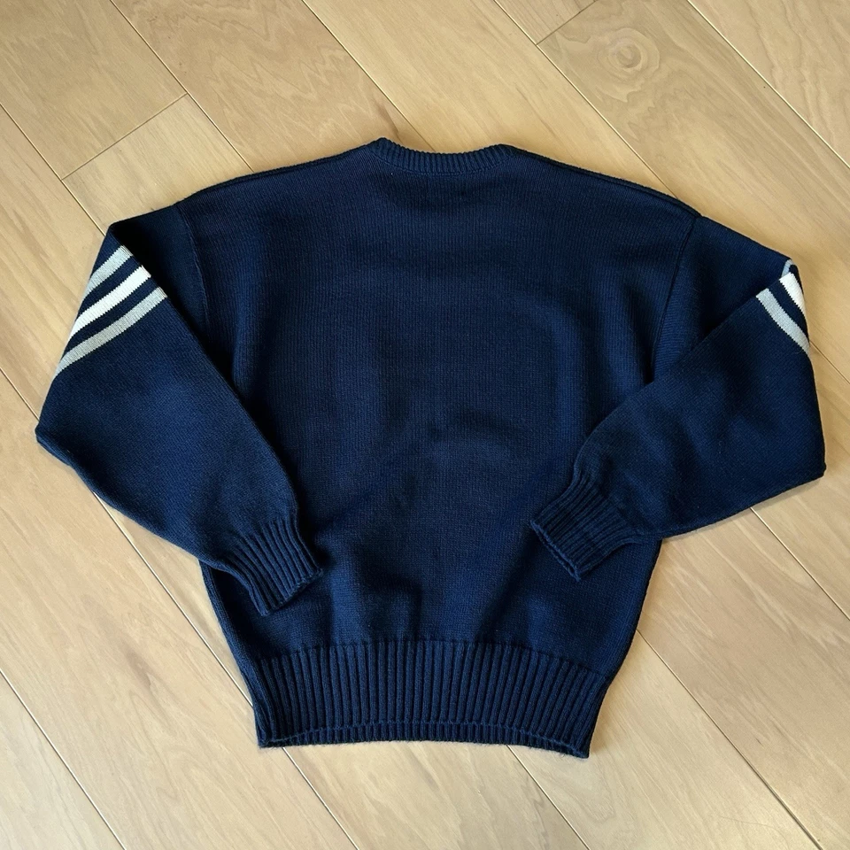 Suéter Hutton Vintage Cliff Engle EF Azul Manga Larga Hombre’s Grande Foto 4 de 4