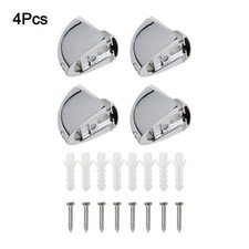 Sleek Polished Chrome Shelf Clamp Brackets for Glass Bathroom For Shelves