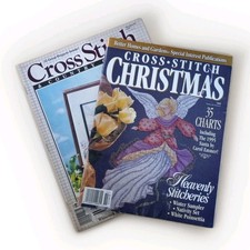 2 Item Lot Better Homes  Gardens Cross Stitch Christmas And Country Crafts 1995