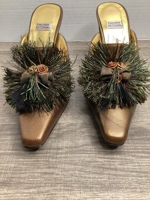 TIMOTHY HITSMAN Avante Grade Bronze Leather Heels Sz 8M