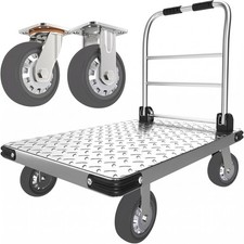Folding Dolly Cart Hand Heavy Duty Truck Utility Trolley Black Silver