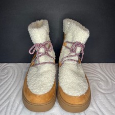 Cat  Jack Arya Kids Cognac Faux Shearling Winter Boots Size 5 NEW