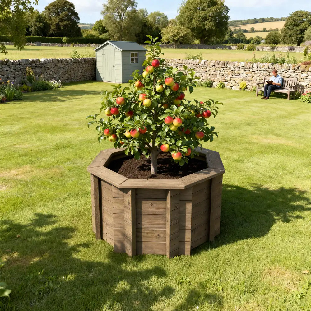 Raised Garden Bed - 4ft Octagonal - 697mm Height - 44mm Thick Wall