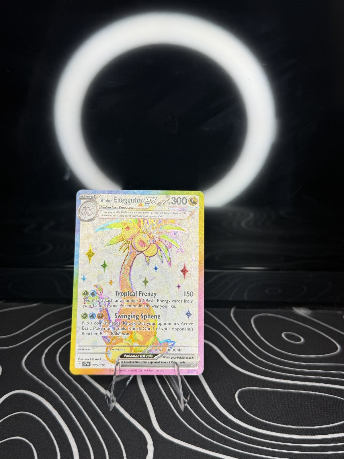 Pokemon TCG Surging Sparks Full Art Alolan Exeggutor EX 225/191 Near Mint