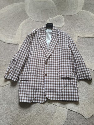 ACNE STUDIOS Oversized Picnic Check Linen Blazer - Women's Small / EU 36