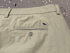 VINEYARD VINES Size 40 Men's Flat Front Nylon Blend Golf Shorts Sage Green