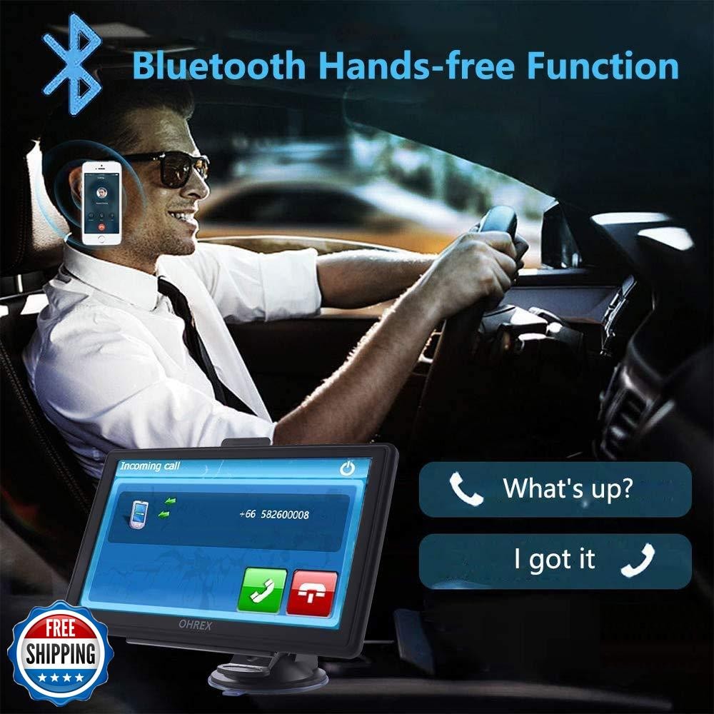 OHREX N800 GPS Navigator for Car with Bluetooth, 7” Truck GPS Commercial Driv