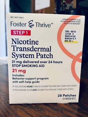 Nicotine Transdermal System Patch 21 mg 28 Patches Stop Smoking Aid Exp. 2027/04