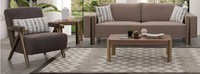 Modernes Sofa-Set Minimalistischer Stil Braune Farbe Glatte Ecken