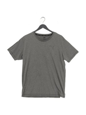 Puma Men's T-Shirt M Grey Graphic 100% Polyester Round Neck Basic