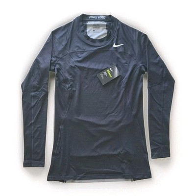 Men's Size L Nike Pro Hypercoll Compression T-Shirt Grey Black