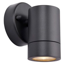 Palin Matt Black Steel External Outdoor Security GU10 Wall Spot Down Light IP...