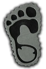 ToeJamR GOOFY YETI FOOTPRINT (LEFT) Snowboard Stomp Pad - GRAY