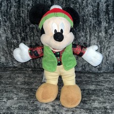 Disney Store Authentic Mickey Mouse Holiday Plush - Mini Bean Bag - 9 "