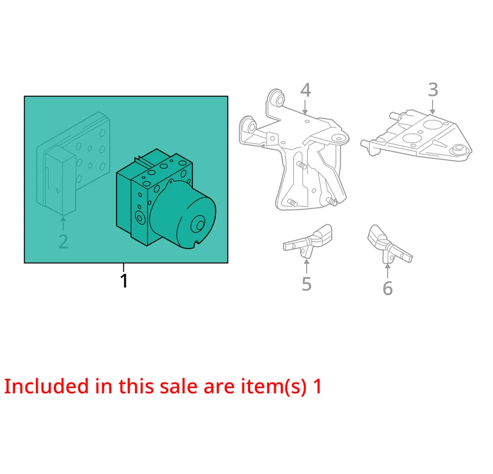 Bomba actuadora de freno antibloqueo Jetta 2015 ABS fabricante de equipos originales 113 k millas (LKQ ~ 438278055) Foto 4 de 4