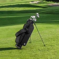 KVV Lightweight Pitch and Putt Golf Bag with Stand, Adjustable Dual Straps