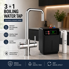 Instant Hot/Cold Kitchen Tap 3in1 Instant Boiling Tap with Boiler & Filter