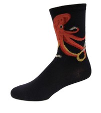 K. Bell Women's Socktopus Crew Socks 1 Pair, Navy, 9-11 9-11, Navy
