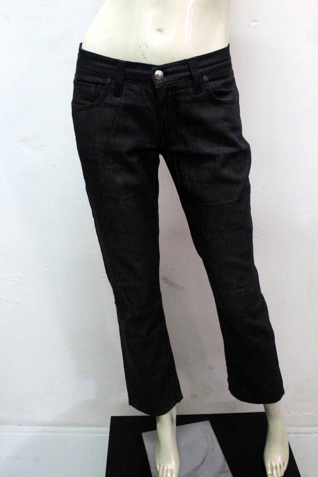 Fay Women's Jeans Size 28 / 42 Made In Italy Gray Slim Stretch Original Used