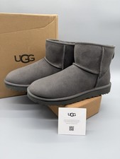 NEW 100 Authentic UGG Classic Mini II Women's Winter Ankle Boots Grey 1016222