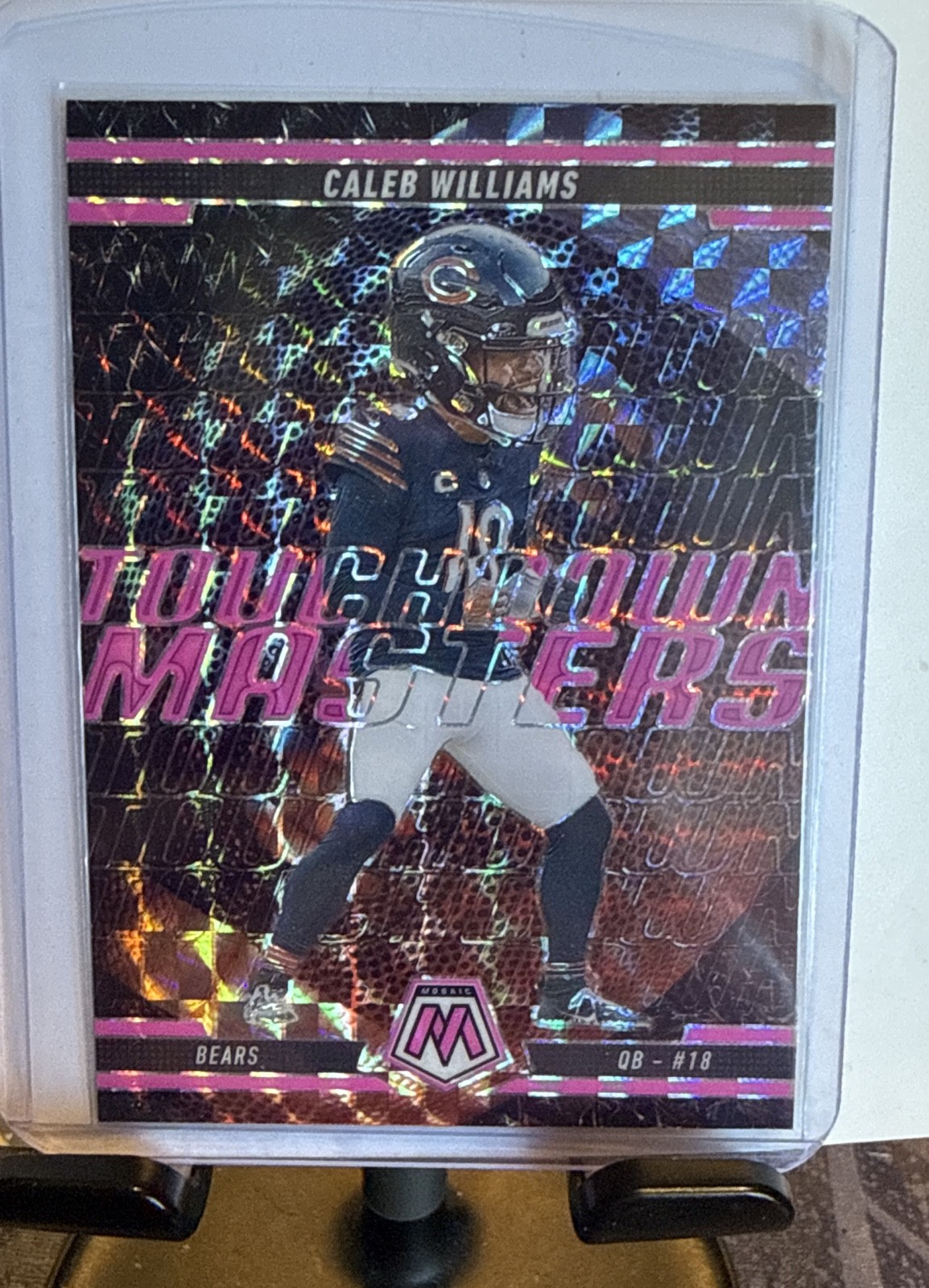 2025 Panini Mosaic - Touchdown Masters Caleb Williams #13 Mosaic Pink...