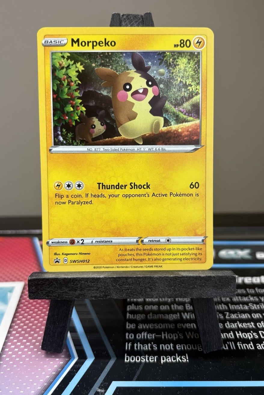 Pokemon TCG  - MORPEKO - Holo Rare Sword Shield Black Star Promo SWSH012 NM