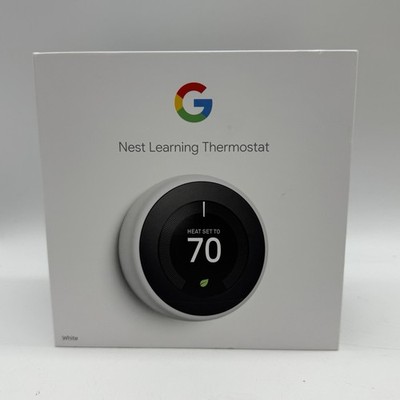 Google Nest Learning Thermostat (3rd Gen) White   New! - ST2