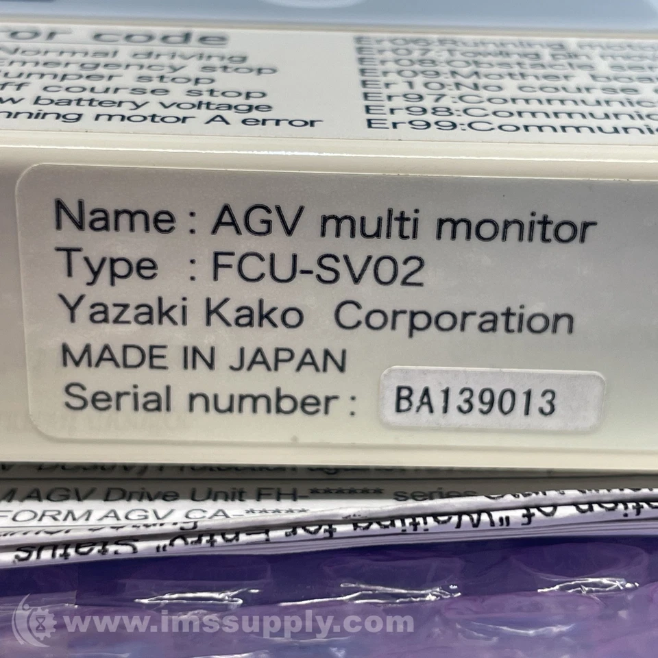 Multi monitor Yazaki Kako Corporation FCU-SV02 AGV NUEVO EN PAQUETE Foto 2 de 4
