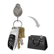Small Heart Purse Charm Keychain, Key Clip, Bag Accessory, 49901, Metal, Gift
