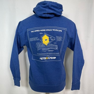 AstroCamp James Webb Space Telescope NASA Blue Long Sleeve Hoodie Men's MEDIUM