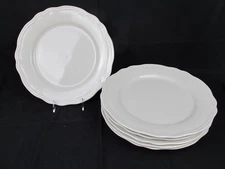 (6) Ikea Arv White 15199 Service Plates (Chargers) 12 7/8"