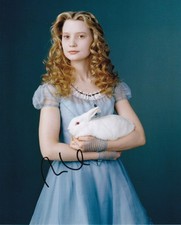 MIA WASIKOWSKA signed Autogramm 20x25cm ALICE THROUGH GLASS in Person autograph