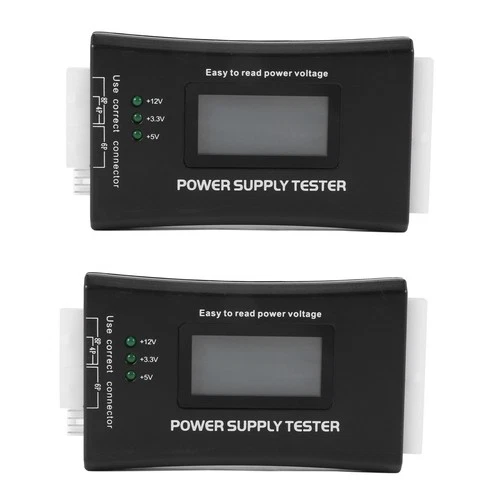 2X 20+4 Pin LCD Supply Tester for ATx, ITx, BTx, PCI-E, , HDD P3J94833