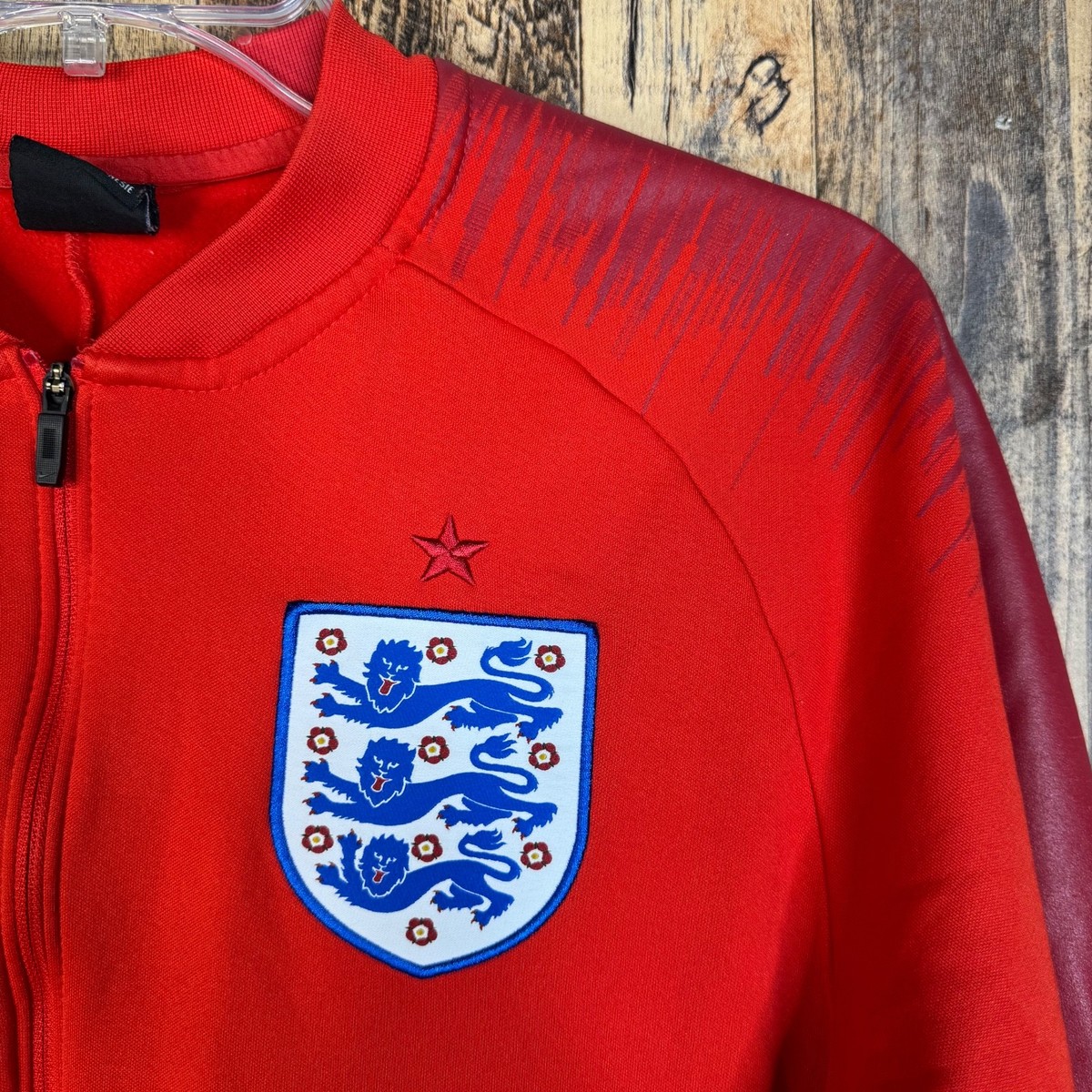 England Full-Zip Red Track Training Football Jacket Nike 893588