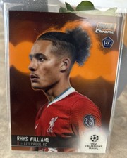 2021 Topps Stadium Club Orange /25 Refractor Rhys Williams Liverpool Rookie