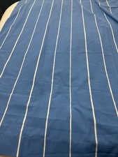 Vtg Marimekko Dan River Twin Flat Sheet Only Blue With White Stripes 67"x95"