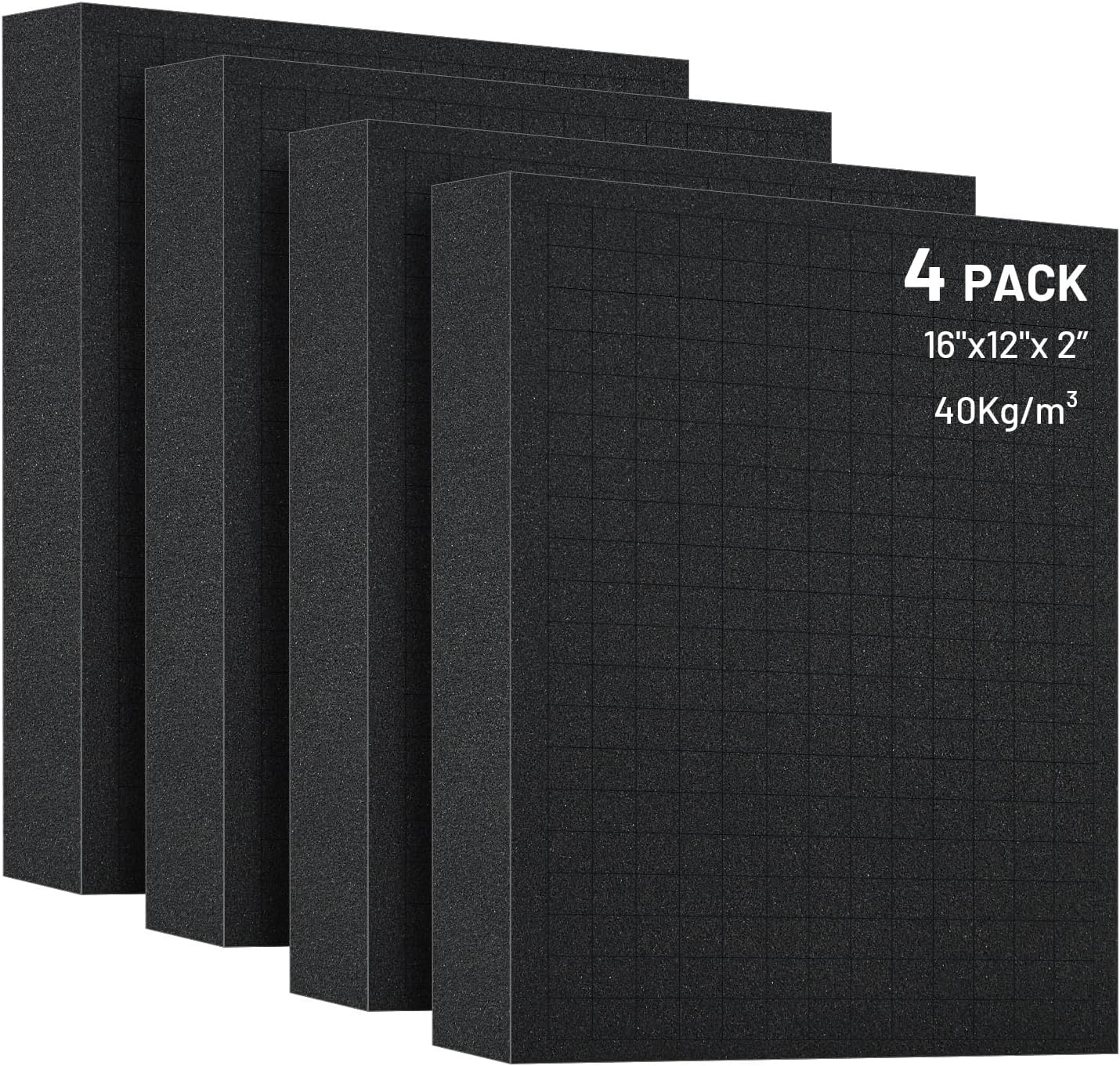 4 PCS 16X12X2 Inch Pick and Pluck Foam Inserts for Cases - Professional-Grade To