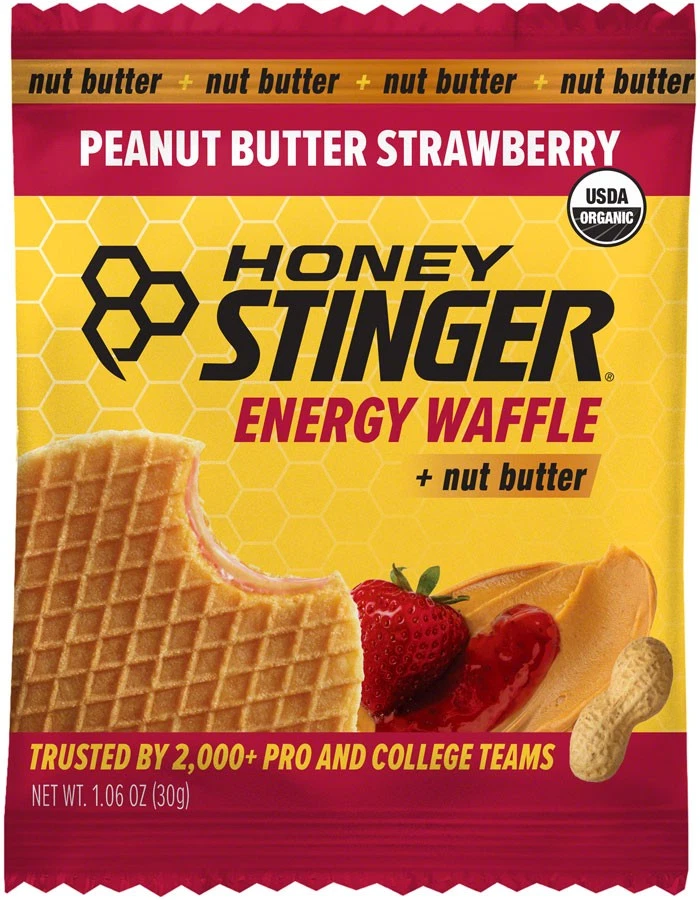 Honey Stinger Organic Waffle - Peanut Butter Strawberry, Box of 12 - Image 3 of 4