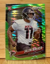 2025 Panini Prizm - Jalon Walker Neon Green Pulsar Prizm Rookie RC #398 Falcons