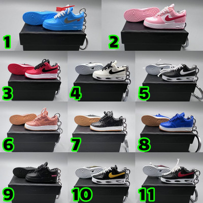 AF, Jordan 2-12, YZY Key Chains Collectible Mini Shoe Keyring W/ Display Box