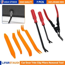 7PCS Automotive Fastener Pin Trim Removal Tools Repair Multiple Clip Handle Kit