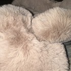 Women’s Beige Faux Fur Scarf Stole Wrap Solid Pattern Soft Faux Fur Look — photo 5