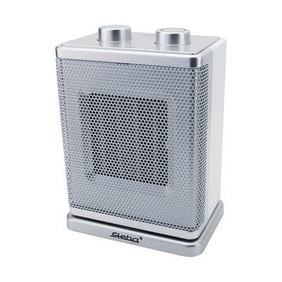 STEBA KH 4 Keramik-Heizlüfter bis 1.800 W, 2 Heizstufen,Weiß/Silber,30 m²